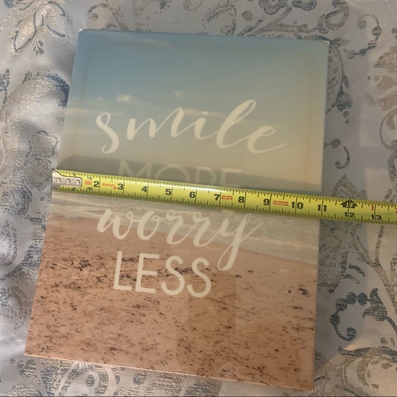 Smile more worry less relaxing ocean view canvas - Picture 4 of 10